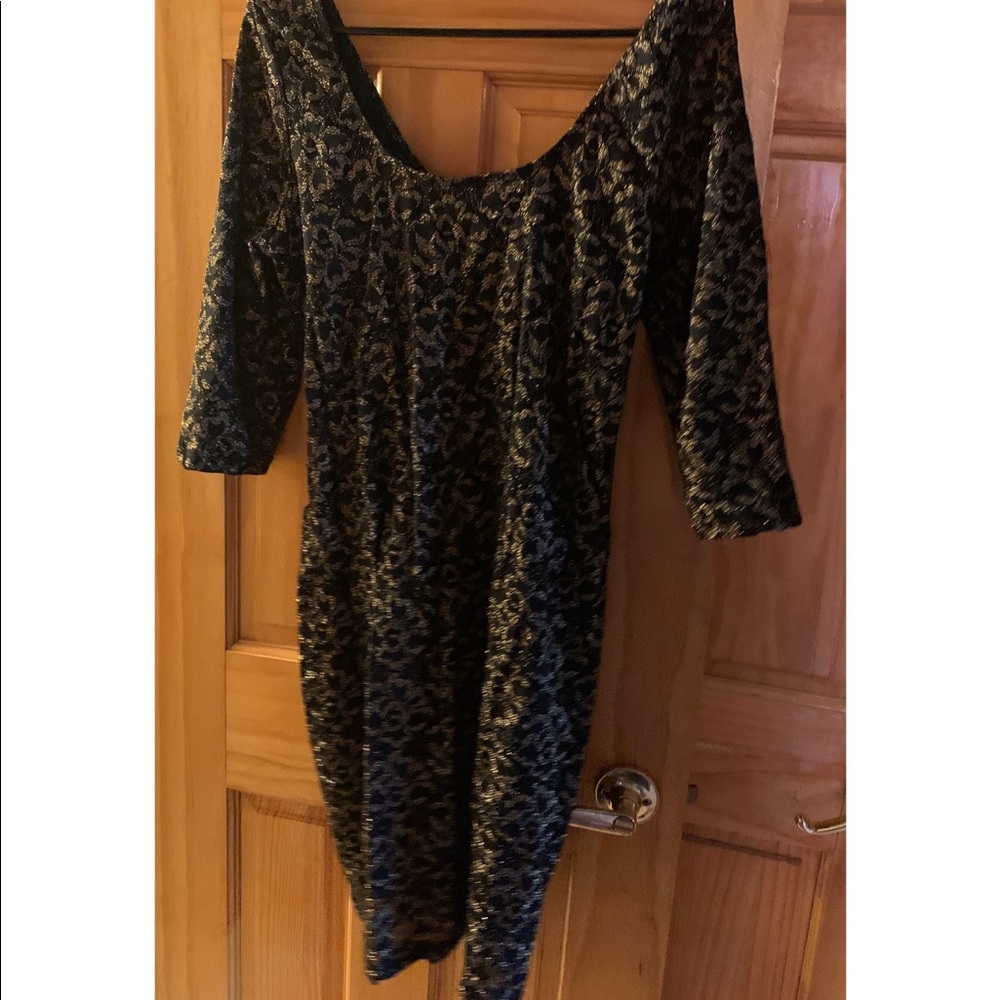 Gold and black dress